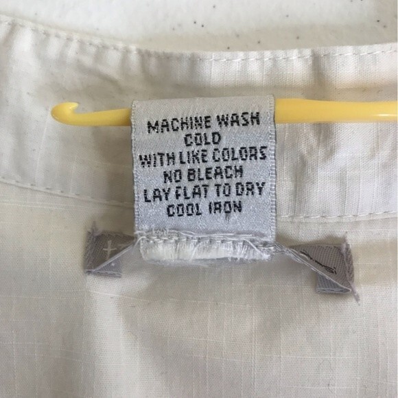 tsd by Stella Carakasi Long Sleeve Pin Tucks 100% Cotton Ivory Popover Medium - Picture 11 of 13